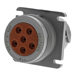 1 pcs - Deutsch Circular Connector, 6 Contacts, Cable Mount, Socket, Male, IP67, HD10 Series