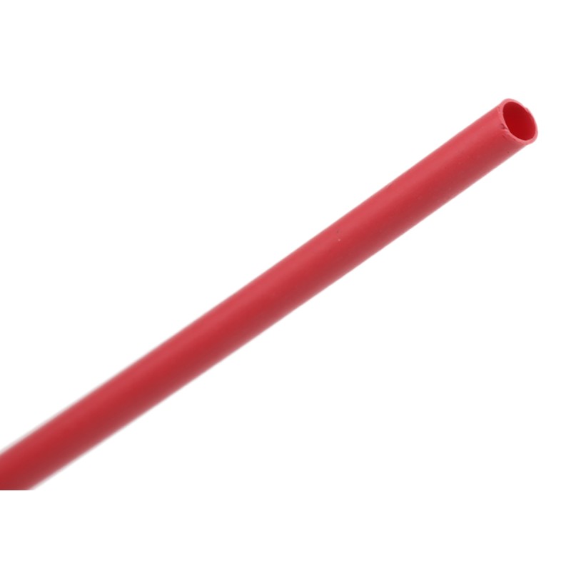1 pcs - TE Connectivity Heat Shrink Tubing, Red 1.2mm Sleeve Dia. x 1.2m Length 2:1 Ratio, RNF-100 Series