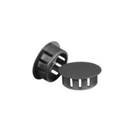 10 pcs : 62MP0500 - Conduit Fittings & Accessories Hole Plug, Snap In , .500 in Hole, .125 Max Panel, Black,HS Nylon,.406 Thick,