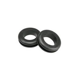 10 pcs : 498021 - Grommets & Bushings PVC Grommet, Black, 5 mm Hole, 1mm Panel Thk
