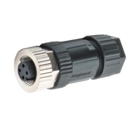 1 pcs - Amphenol Circular Connector, 8 Contacts, Cable Mount, M12 Connector, Socket, Female, IP67, M Series