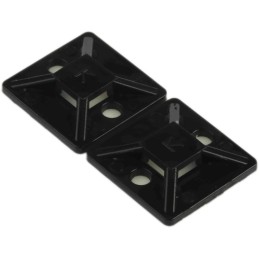 1 Bag of 50 - RS PRO Self Adhesive Black Cable Tie Mount 19.5 mm x 19.5mm, 4.6mm Max. Cable Tie Width