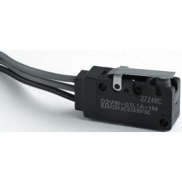 1 pcs - Omron Plunger Micro Switch, Pre-wired Terminal, 5 A @ 250 V ac, SPDT, IP67