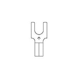 10 pcs : BS-31-8 - Terminals BLK FORK 22-18 AWG 8