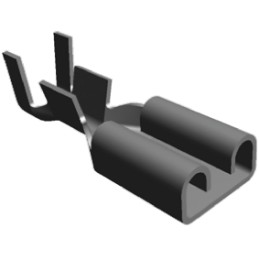 1 Reel of 20000 - TE Connectivity FASTON .187 Uninsulated Female Spade Connector, Receptacle, 4.75 x 0.51mm Tab Size, 0.5mm² to 