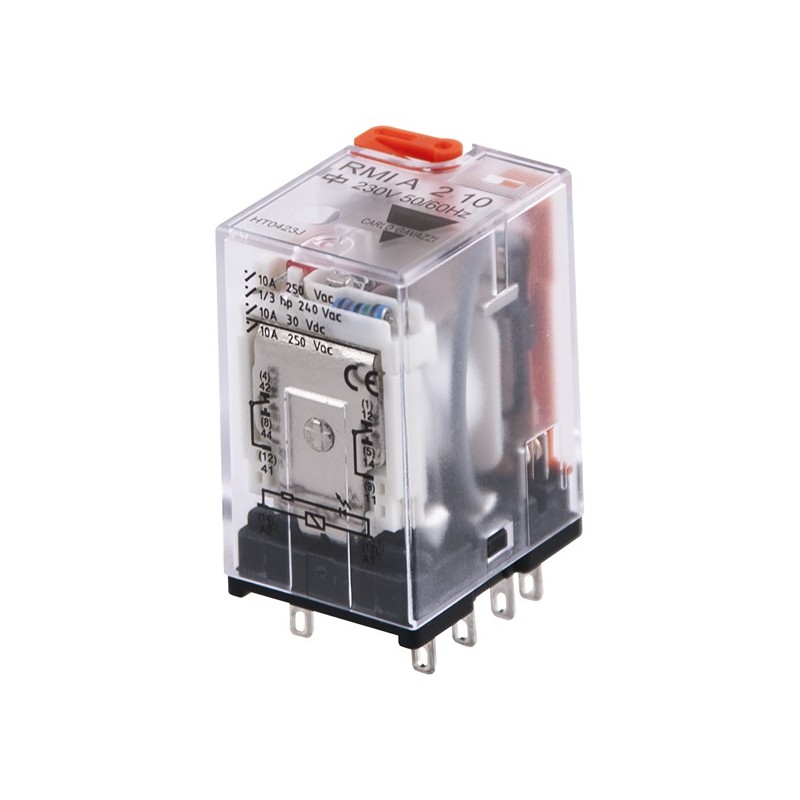 1 pcs - Carlo Gavazzi Plug In Power Relay, 230V ac Coil, 10A Switching Current, DPDT