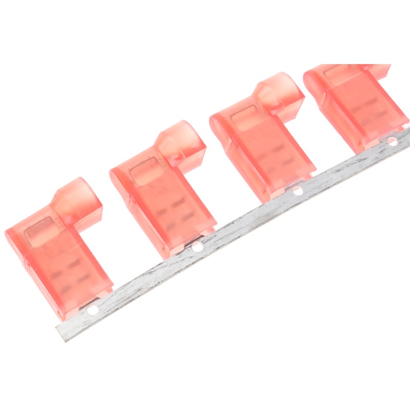 1 Reel of 2200 - TE Connectivity Ultra-Fast .187 Red Insulated Female Spade Connector, Flag Terminal, 4.75 x 0.51mm Tab Size, 0.