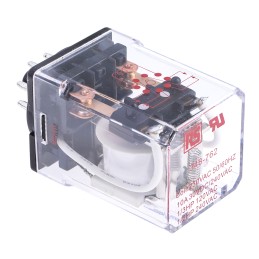 1 pcs - RS PRO Plug In Power Relay, 230V ac Coil, 10A Switching Current, DPDT