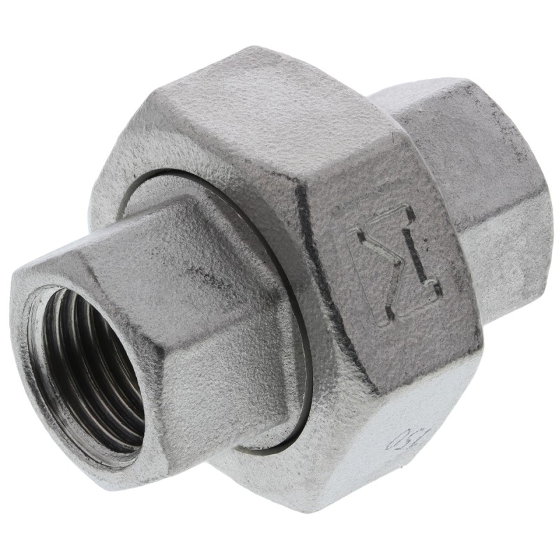 1 pcs - RS PRO Stainless Steel Pipe Fitting, Straight Hexagon Union, Female G 1/4in x Female G 1/4in