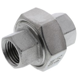 1 pcs - RS PRO Stainless Steel Pipe Fitting, Straight Hexagon Union, Female G 1/4in x Female G 1/4in