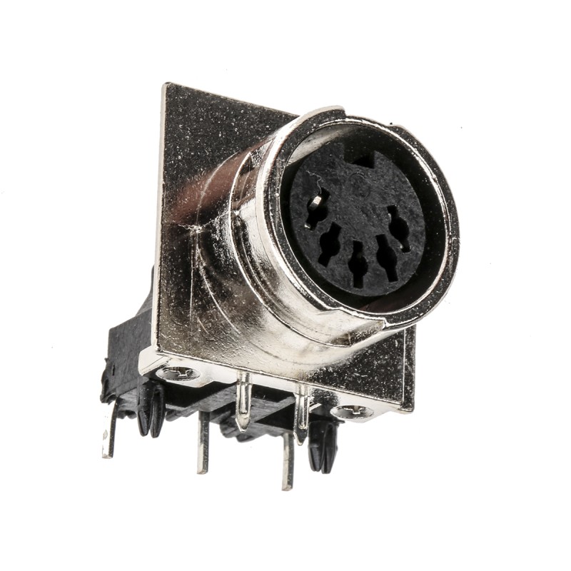 1 pcs - RS PRO 3 Pole Din Socket, DIN 41524, 3A, 34 V, Twist Lock, Female, Through Hole