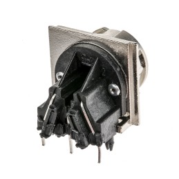 1 pcs - RS PRO 3 Pole Din Socket, DIN 41524, 3A, 34 V, Twist Lock, Female, Through Hole