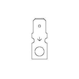 10 pcs : 07-8-250 - Terminals MALE TAB RING TONGUE
