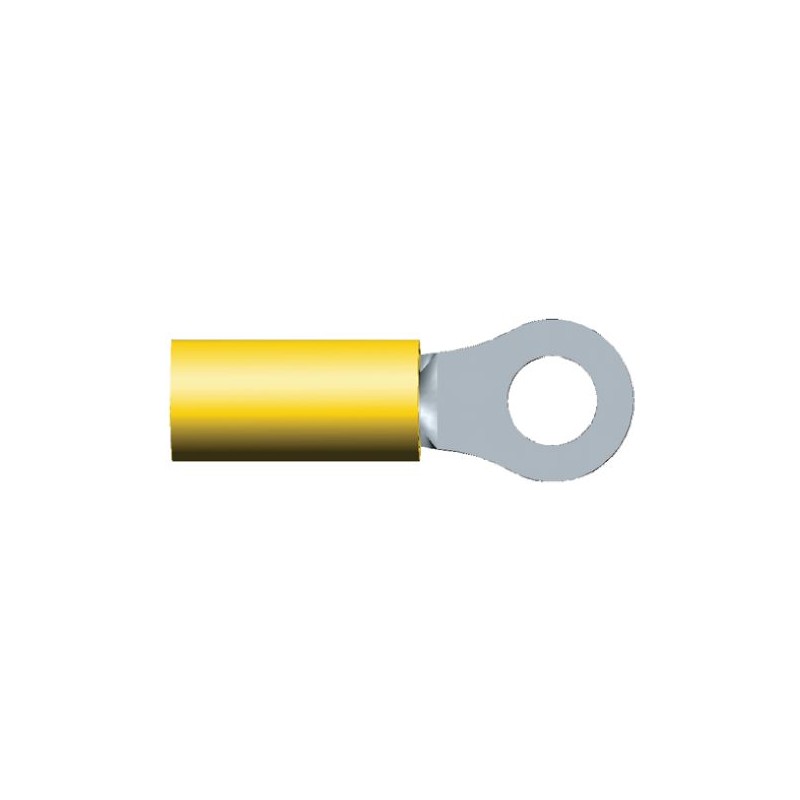 1 Reel of 2500 - TE Connectivity, PLASTI-GRIP Insulated Ring Terminal, M5 Stud Size, 2.6mm² to 6.6mm² Wire Size, Yellow