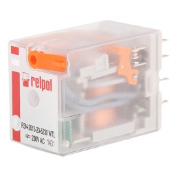 1 pcs - Relpol Plug In Power Relay, 230V ac Coil, 10A Switching Current, 3PDT