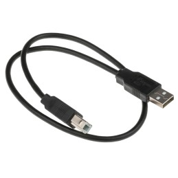 1 pcs - RS PRO USB 2.0 Cable, Male USB A to Male USB B Cable, 0.5m