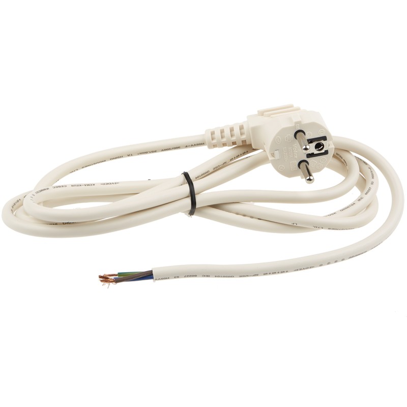 1 pcs - RS PRO Unterminated Type F German Plug Power Cord, 2m