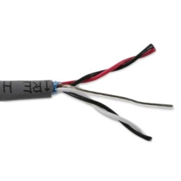 1 Reel of 30 M - Alpha Wire Data Cable, 0.2 mm², 4 Cores, 22 AWG, Screened, 30m, Grey Sheath