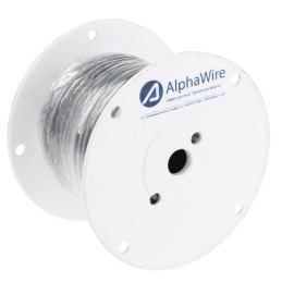 1 Reel of 30 M - Alpha Wire Data Cable, 0.2 mm², 4 Cores, 22 AWG, Screened, 30m, Grey Sheath
