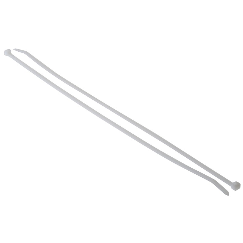 1 Bag of 100 - Thomas & Betts Cable Ties, 370mm x 4.6 mm, Natural Nylon, Pk-100