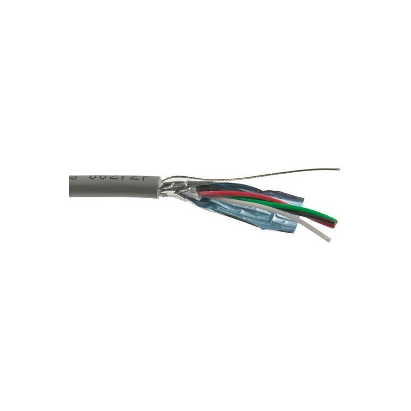 1 Reel of 30 M - Alpha Wire Multicore Industrial Cable, 0.2 mm², 4 Cores, 24 AWG, Screened, 30m, Grey Sheath