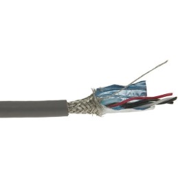 1 Reel of 30 M - Alpha Wire Twisted Pair Data Cable, 2 Pairs, 0.2 mm², 4 Cores, 24 AWG, Screened, 30m, Black Sheath