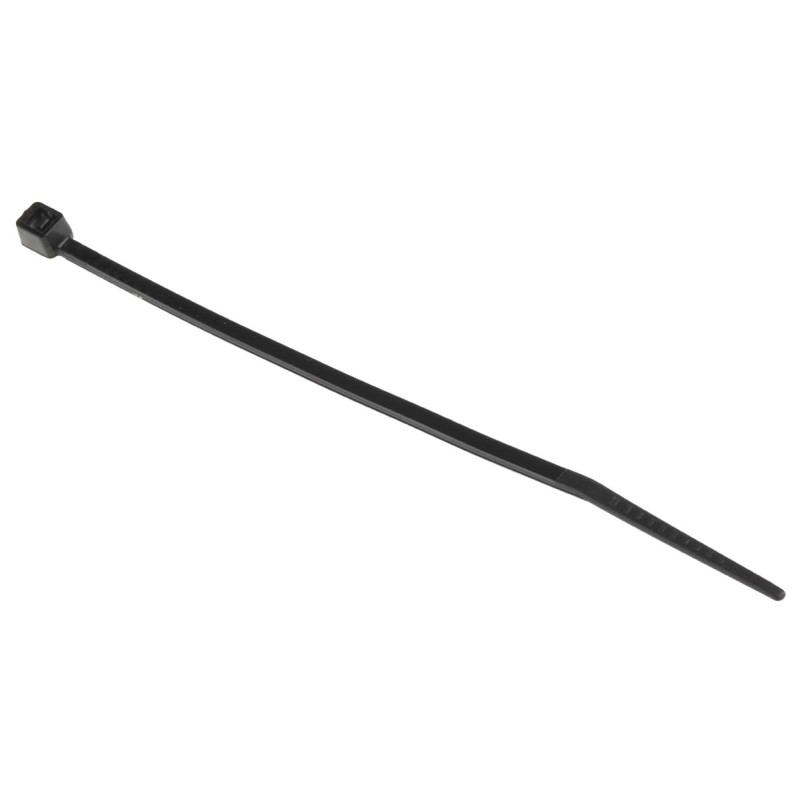 1 Bag of 100 - RS PRO Cable Tie, Heat Stabilised, 100mm x 2.5 mm, Black Nylon, Pk-100