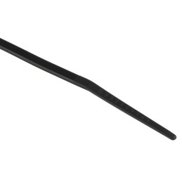 1 Bag of 100 - RS PRO Cable Tie, Heat Stabilised, 100mm x 2.5 mm, Black Nylon, Pk-100