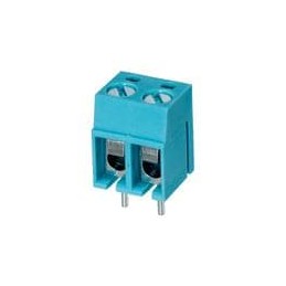 10 pcs : TB001-500-02BE - Fixed Terminal Blocks Terminal block, screw type, 5.00, horizontal, 2 poles, CUI Blue, slotted screw, 