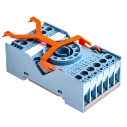 1 pcs - Releco MRC 11 Pin 250V ac DIN Rail Relay Socket, for use with MRC Series 11-Pin Relay