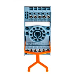 1 pcs - Releco MRC 11 Pin 250V ac DIN Rail Relay Socket, for use with MRC Series 11-Pin Relay