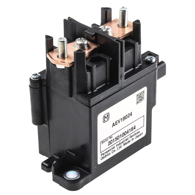 1 pcs - Panasonic Flange Mount Automotive Relay, 24V dc Coil Voltage, 80A Switching Current, SPST