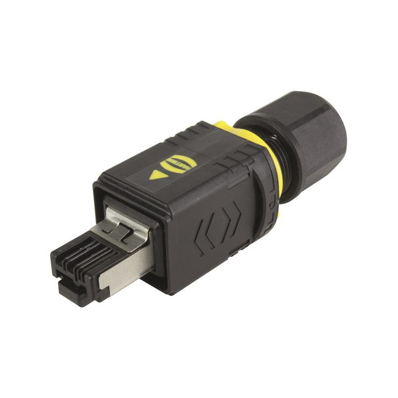 1 pcs - HARTING PushPull V4 Series Male RJ45 Connector, Cable Mount, Cat5, 360° Shield