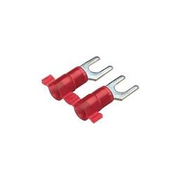 10 pcs : PN18-8F-3K - Terminals NYL-FORK 22-18 RED 8