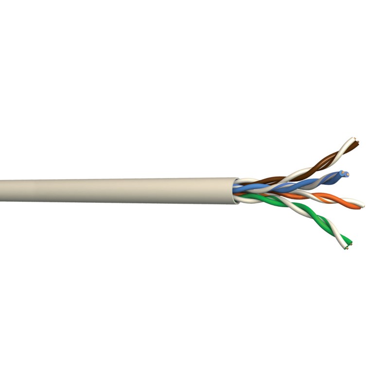 1 Reel of 305 M - CAE Cat5e Ethernet Cable, U/UTP, Grey LSZH Sheath, 305m, Low Smoke Zero Halogen (LSZH)