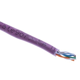 1 Reel of 305 M - RS PRO Cat5e Ethernet Cable, U/UTP, Purple PVC Sheath, 305m, Low Smoke Zero Halogen (LSZH)