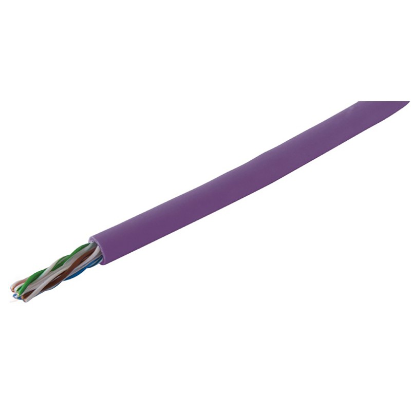 1 Reel of 305 M - RS PRO Cat5e Ethernet Cable, U/UTP, Purple PVC Sheath, 305m, Low Smoke Zero Halogen (LSZH)