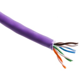 1 Reel of 305 M - Brand-Rex Cat5e Ethernet Cable, U/UTP, Purple, 305m, Low Smoke Zero Halogen (LSZH)