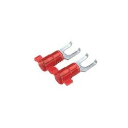 10 pcs : PN18-6FF-3K - Terminals NYL-FORK 22-18 RED 6