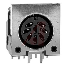 1 pcs - Switchcraft, 62PC 8 Pole Right Angle Din, 3A, 34 V dc, Female, PCB Mount