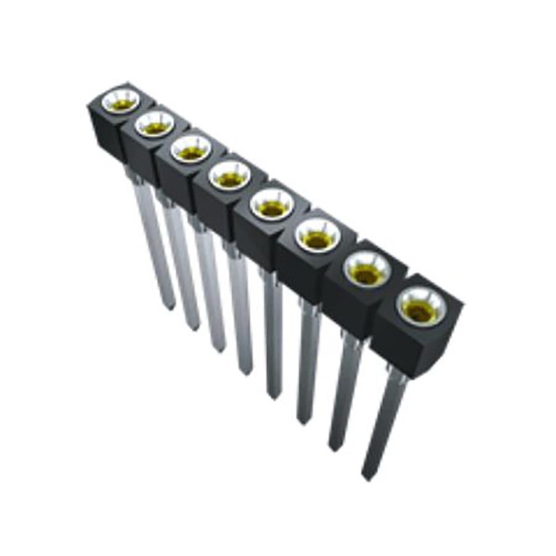 1 pcs - Samtec SS Series Straight Through Hole Mount PCB Socket, 2-Contact, 1-Row, 2.54mm Pitch, Solder Termination