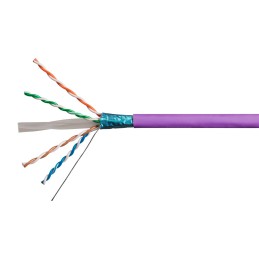 1 Reel of 305 M - RS PRO Cat5e Ethernet Cable, F/UTP, Purple PVC Sheath, 305m, Low Smoke Zero Halogen (LSZH)