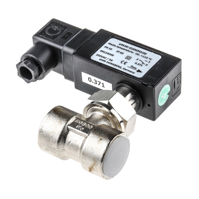 1 pcs - RS PRO Paddle Flow Switch for Gas, Liquid, 7.5 L/min Min, 10 L/min Max