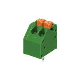 10 pcs : TBL002A-350-02GR-2OR - Fixed Terminal Blocks Terminal block, screwless, 3.50, 45, 2 poles, green w orange tab