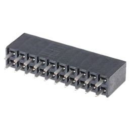 1 pcs - Samtec SSW Series Straight Through Hole Mount PCB Socket, 20-Contact, 2-Row, 2.54mm Pitch, Solder Termination