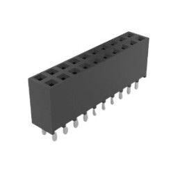 1 pcs - Samtec SSW Series Straight Through Hole Mount PCB Socket, 20-Contact, 2-Row, 2.54mm Pitch, Solder Termination