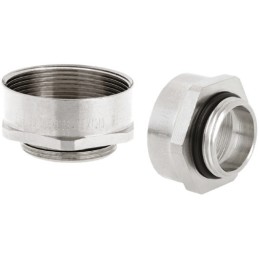 1 Bag of 5 - Lapp Cable Gland Adaptor, M40 Exterior Thread, M50 Interior Thread, Nickel Plated Brass, SKINDICHT Series