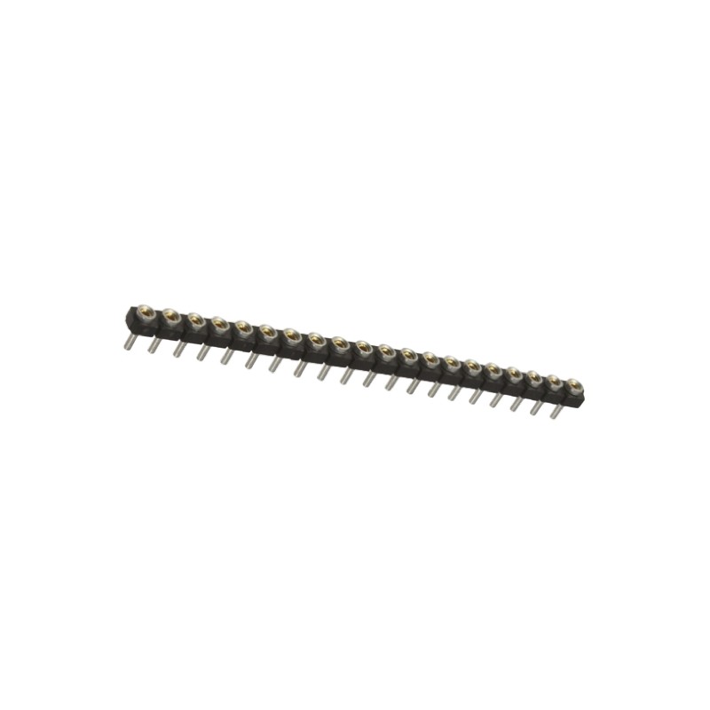 1 pcs - Samtec SL Series Straight Through Hole Mount PCB Socket, 20-Contact, 1-Row, 2.54mm Pitch, Solder Termination