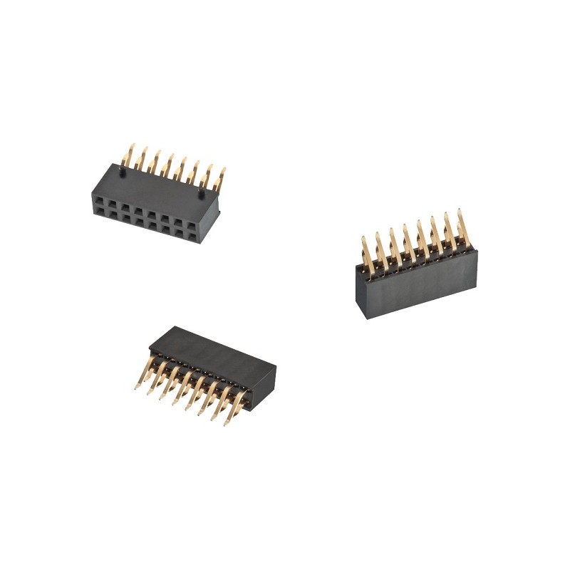 1 pcs - Wurth Elektronik WR-PHD Series Angled PCB Socket, 24-Contact, 2-Row, 2.54mm Pitch