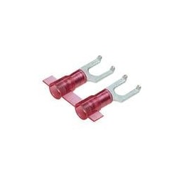 10 pcs : PNF18-8FF-3K - Terminals NYL-FORK 22-18 RED 8